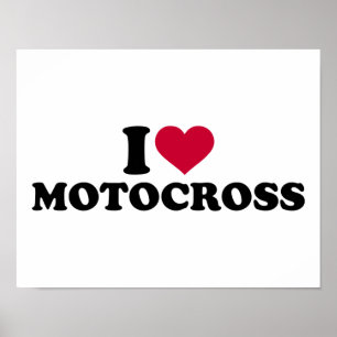 Affiches J'aime le motocross