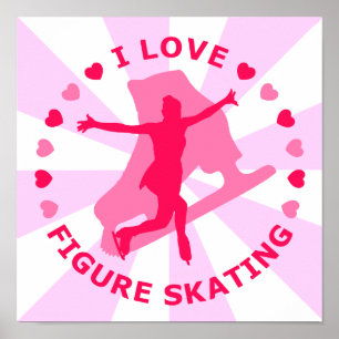 Affiches J'aime le patinage artistique