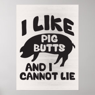 Affiches J'Aime Les Boutons De Cochon Et Je Ne Peux Pas Men