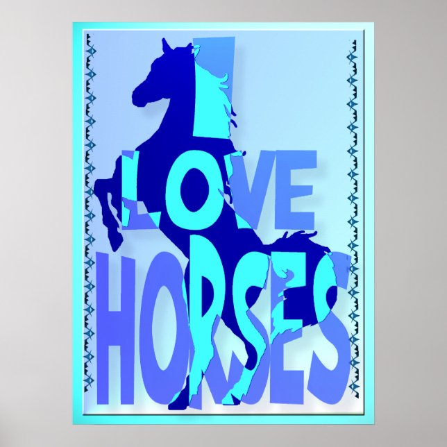 Affiches J'aime les chevaux (Devant)