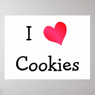 Affiches J'aime les cookies