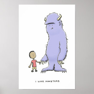 Affiches j'aime les monstres