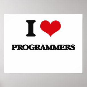 Affiches J'aime les programmeurs