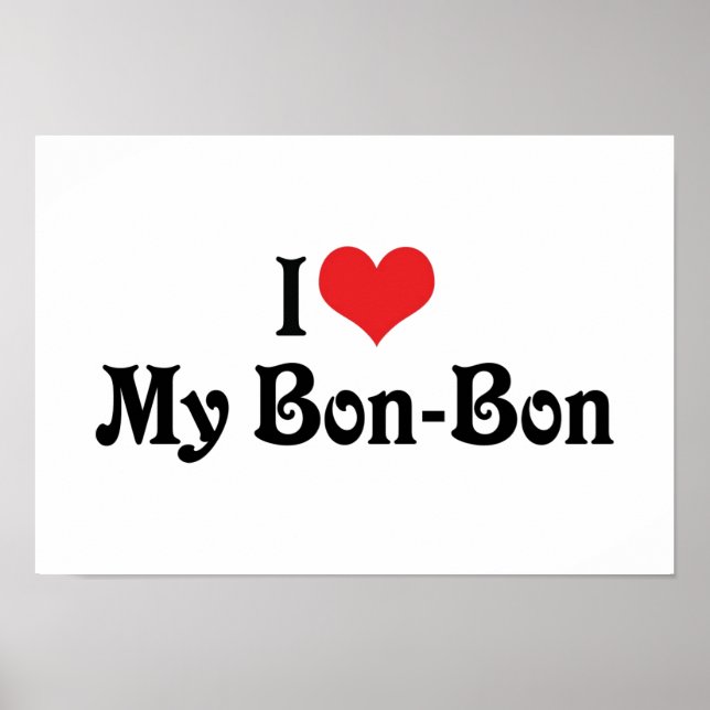 Affiches J'Aime Mon Bon Bon (Devant)