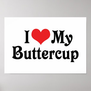 Affiches J'aime mon bouton d'or