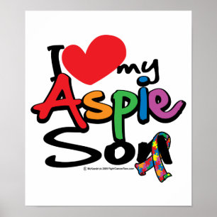 Affiches J'Aime Mon Fils Aspie