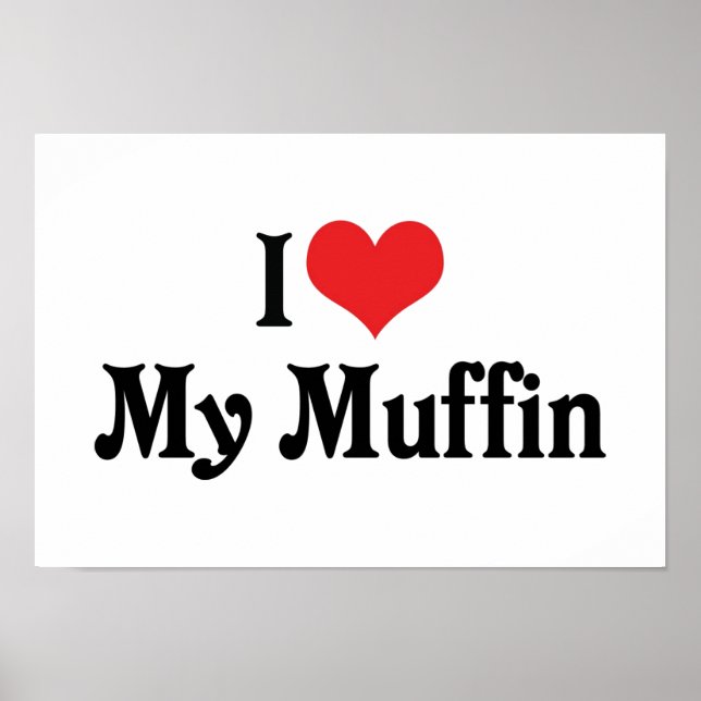 Affiches J'Aime Mon Muffin (Devant)