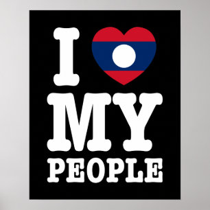 Affiches J'aime mon peuple lao