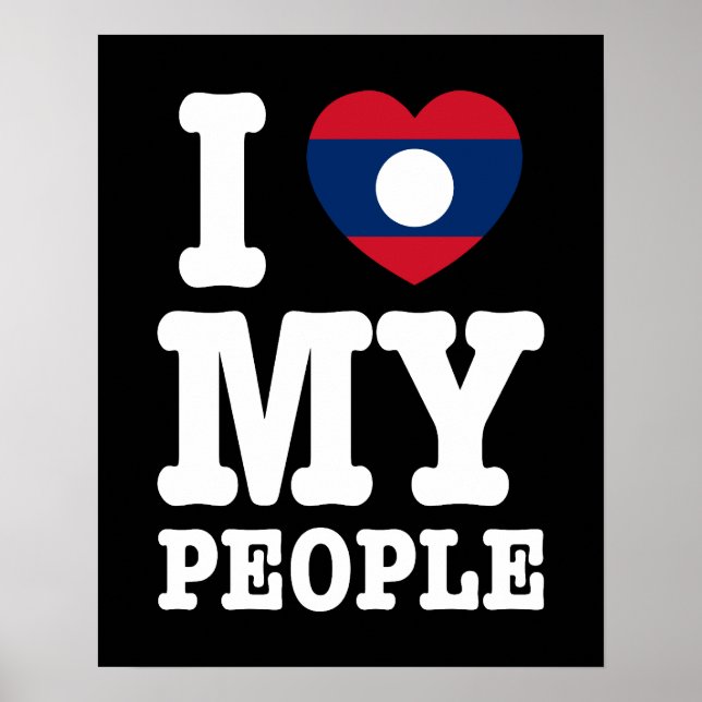 Affiches J'aime mon peuple lao (Devant)