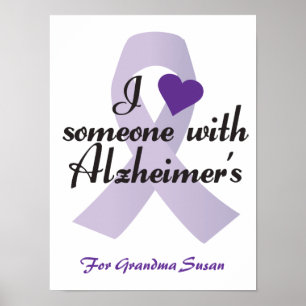 Affiches J'aime quelqu'un avec Alzheimer