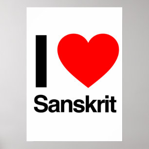 Affiches j'aime sanskrit