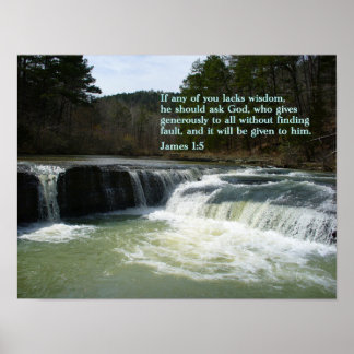 Affiches James 1:5 Cascade