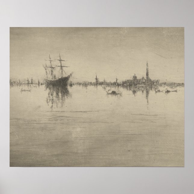 Affiches James McNeill Whistler - Nocturne (Devant)