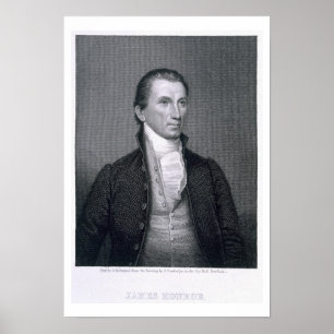 Affiches James Monroe, gravé par brun Durand (1796 de