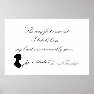Affiches Jane Austen Citation Amour et amitié