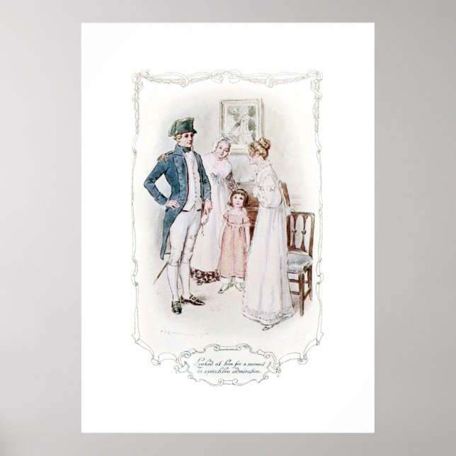 Affiches Jane Austen Mansfield Park Illustration Imprimer (Devant)