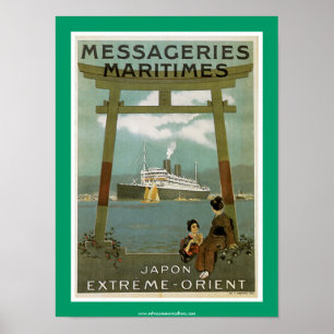 Affiches Japon Messegeries "Extrême-Orient" Maritimes