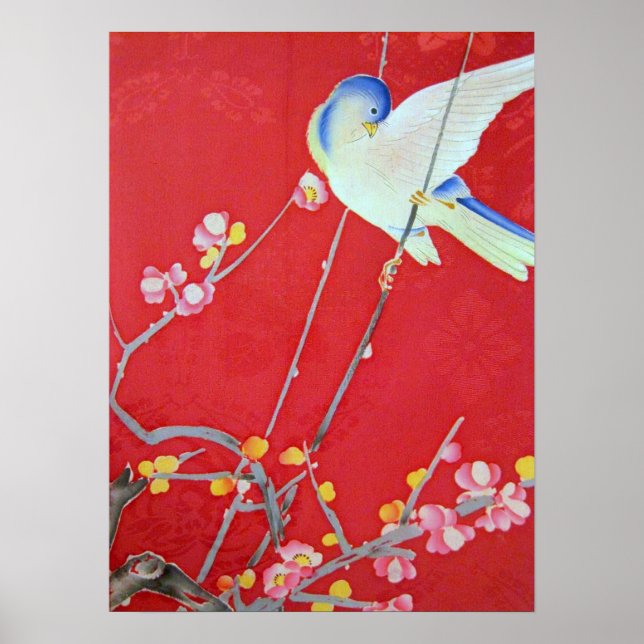 Affiches Japonais KIMONO Textile, Bluebird (Devant)
