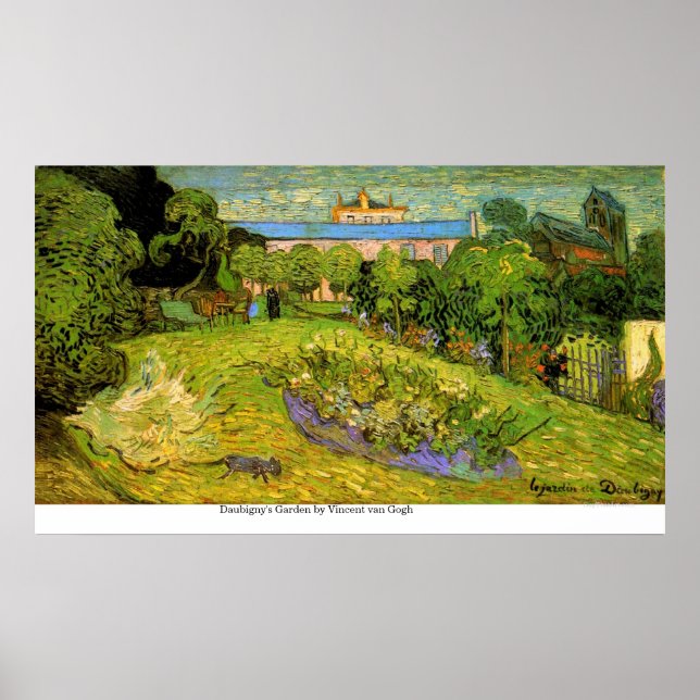 Affiches Jardin de Daubigny par Vincent van Gogh (Devant)