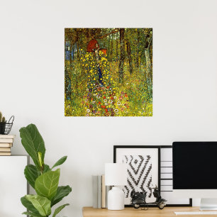 Affiches Jardin de ferme avec crucifix de Gustav Klimt
