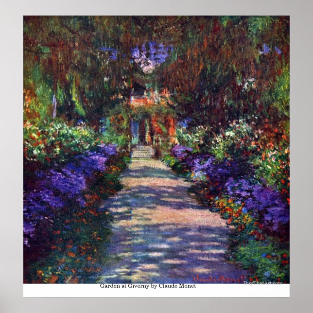 Affiches Jardin de Giverny par Claude Monet (Devant)