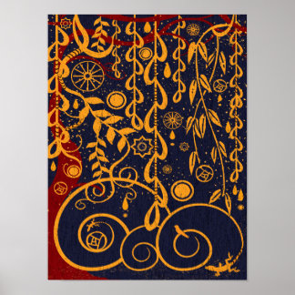 Affiches Jardin de Gustav Art Nouveau Abstrait