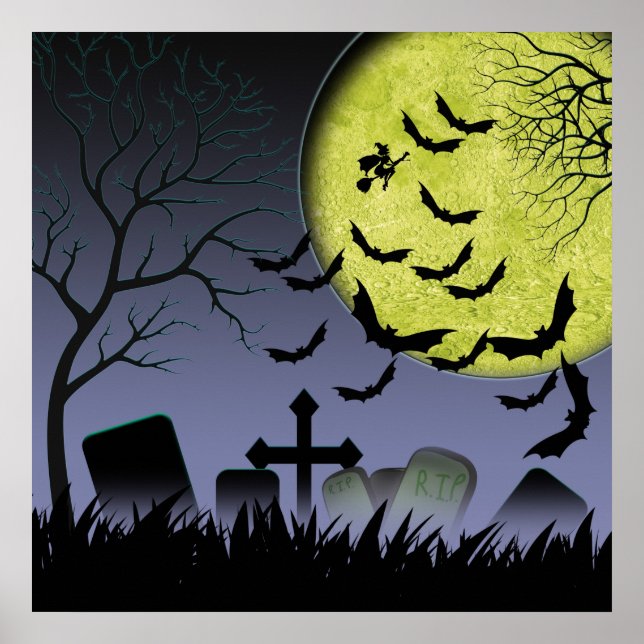 Affiches Jardin de Halloween Grave (Devant)