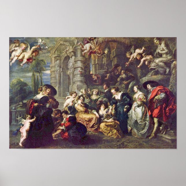Affiches Jardin De L'Amour Par Rubens Peter Paul (Meilleure (Devant)
