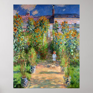 Affiches Jardin de l'artiste à Vetheuil, Claude Monet
