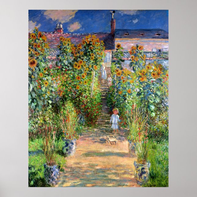Affiches Jardin de l'artiste à Vetheuil, Claude Monet (Devant)
