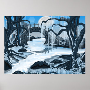 Affiches Jardin de méditation japonais