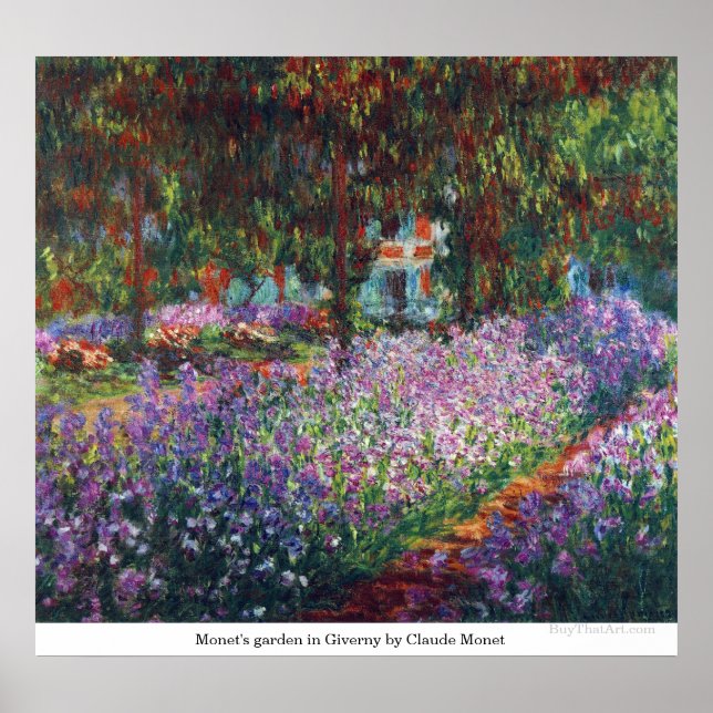 Affiches Jardin de Monet à Giverny par Claude Monet (Devant)