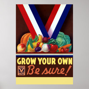 Affiches Jardin de victoire -- Élevez vos propres