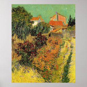 Affiches Jardin derrière une Maison. Vincent van Gogh.