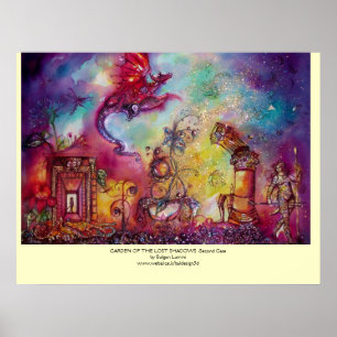 AFFICHES JARDIN DES OMBRES PERDUES - DRAGON ROUGE VOL