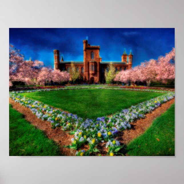 Affiches Jardin du château de Smithsonian Les fleurs de cer (Devant)