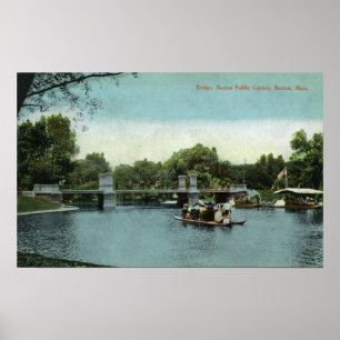Affiches Jardin public de Boston Vue sur le pont
