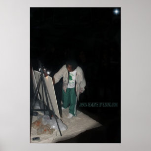 AFFICHES JASON JENKINS EN DIRECT GRAPHIQUE NOIR