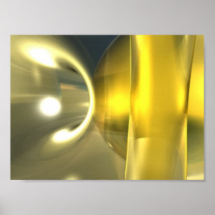 Affiches Jaune abstrait