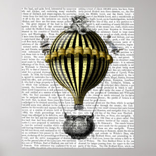 Affiches Jaune baroque de noir de ballon