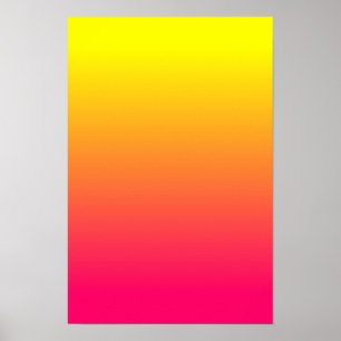 Affiches Jaune Orange Rose Ombré