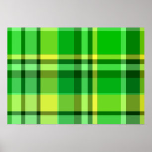 Affiches Jaune vert plaid