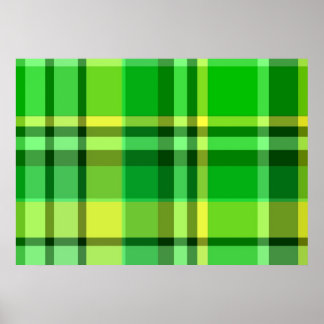 Affiches Jaune vert plaid