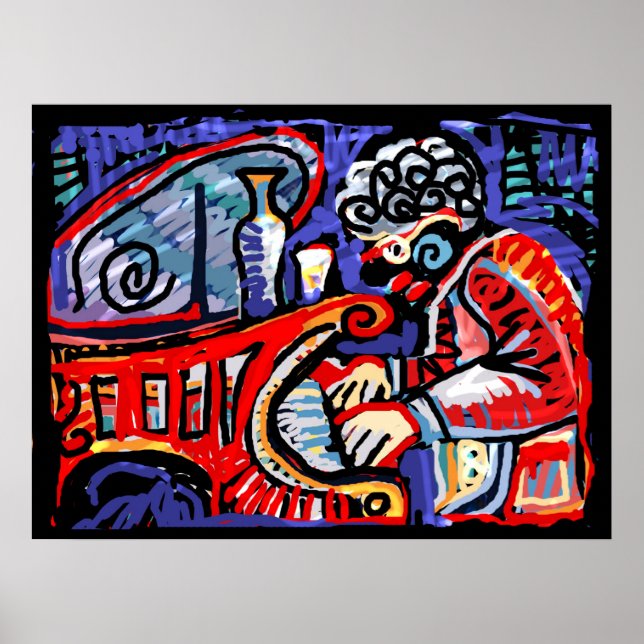 Affiches *Jazz coloré* (Devant)