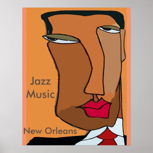 Affiches Jazz Music New Orleans 2017, modifier le texte (Devant)