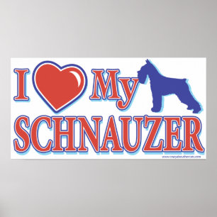 Affiches J'Coeur Mon Schnauzer