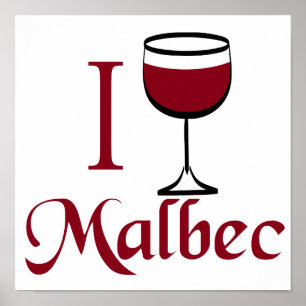 Affiches Je Bois Du Vin Malbec
