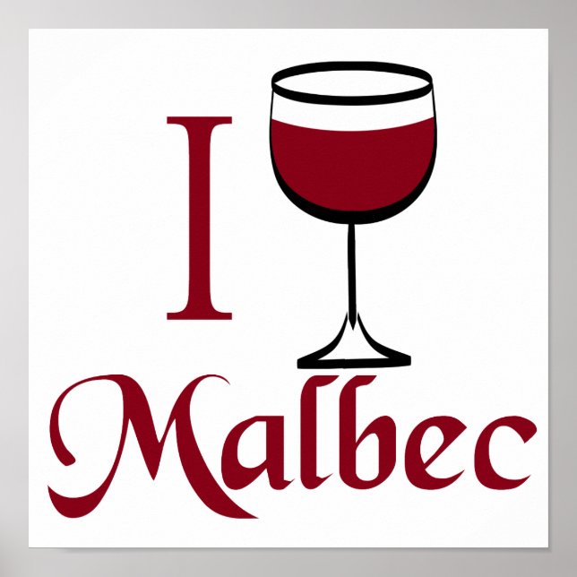 Affiches Je Bois Du Vin Malbec (Devant)