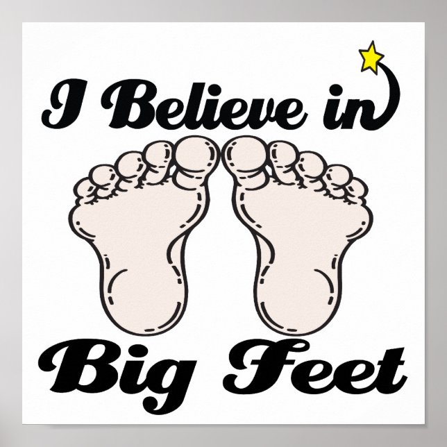 Affiches je crois aux grands pieds (Devant)