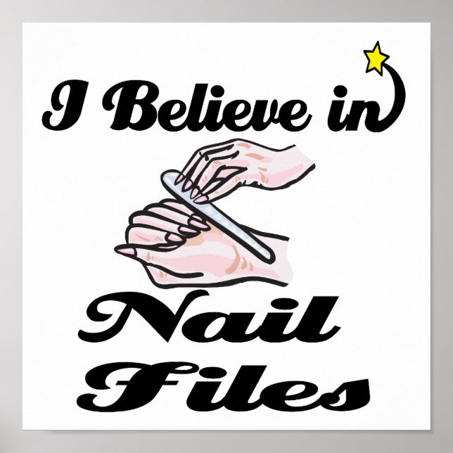 Affiches je crois aux limes à ongles (Devant)